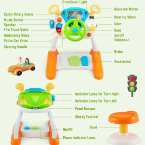 Driver Kids Steering Wheel Toy - Pretend Play Driving Simulated Toy - Image 3