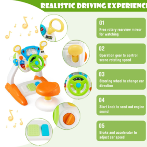 Driver Kids Steering Wheel Toy - Pretend Play Driving Simulated Toy - Image 4