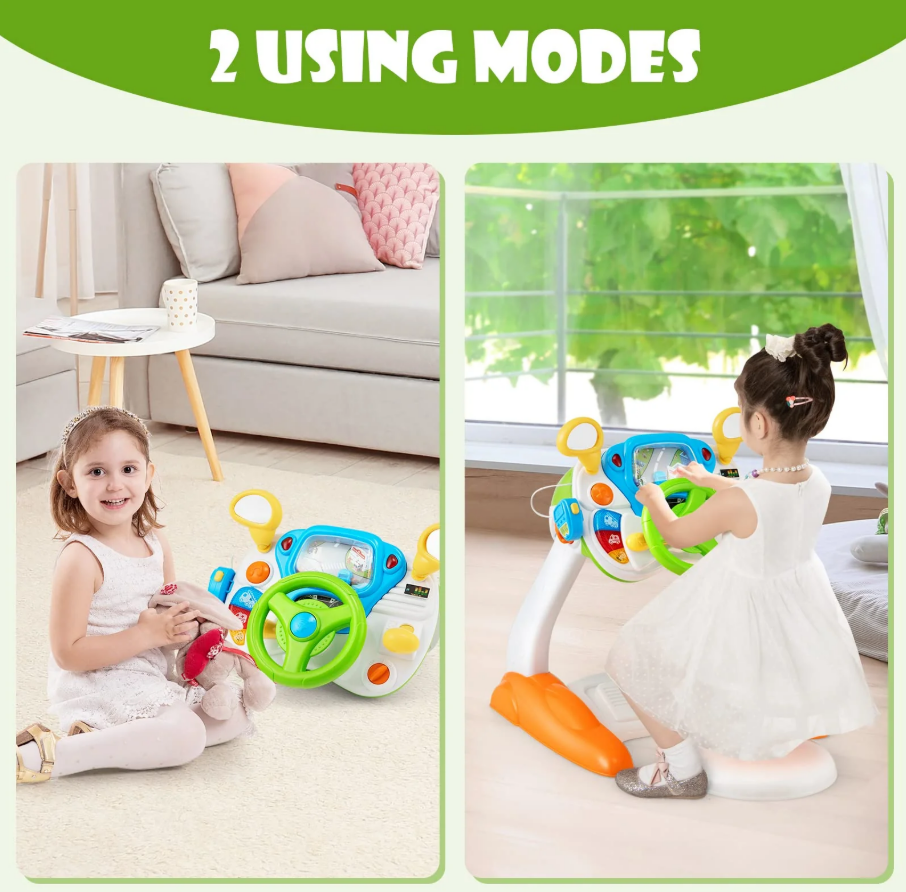 Driver Kids Steering Wheel Toy - Pretend Play Driving Simulated Toy - Image 10